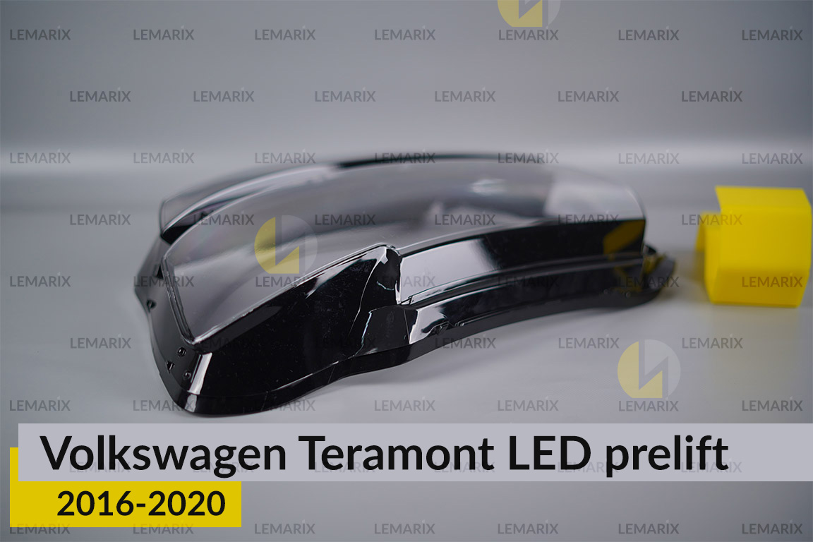 Скло фари VW Volkswagen Teramont LED (2016-2020) дорест ліве