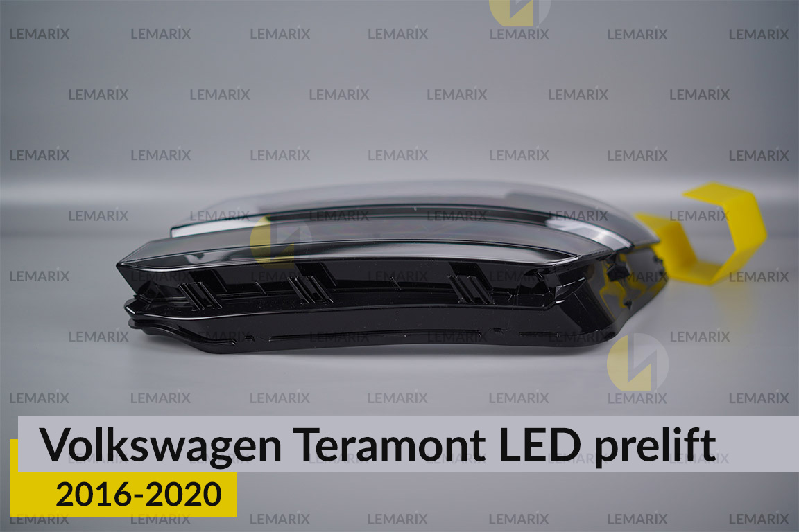 Скло фари VW Volkswagen Teramont LED (2016-2020) дорест ліве