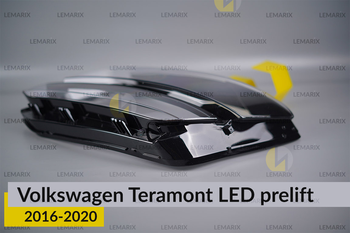 Скло фари VW Volkswagen Teramont LED (2016-2020) дорест ліве