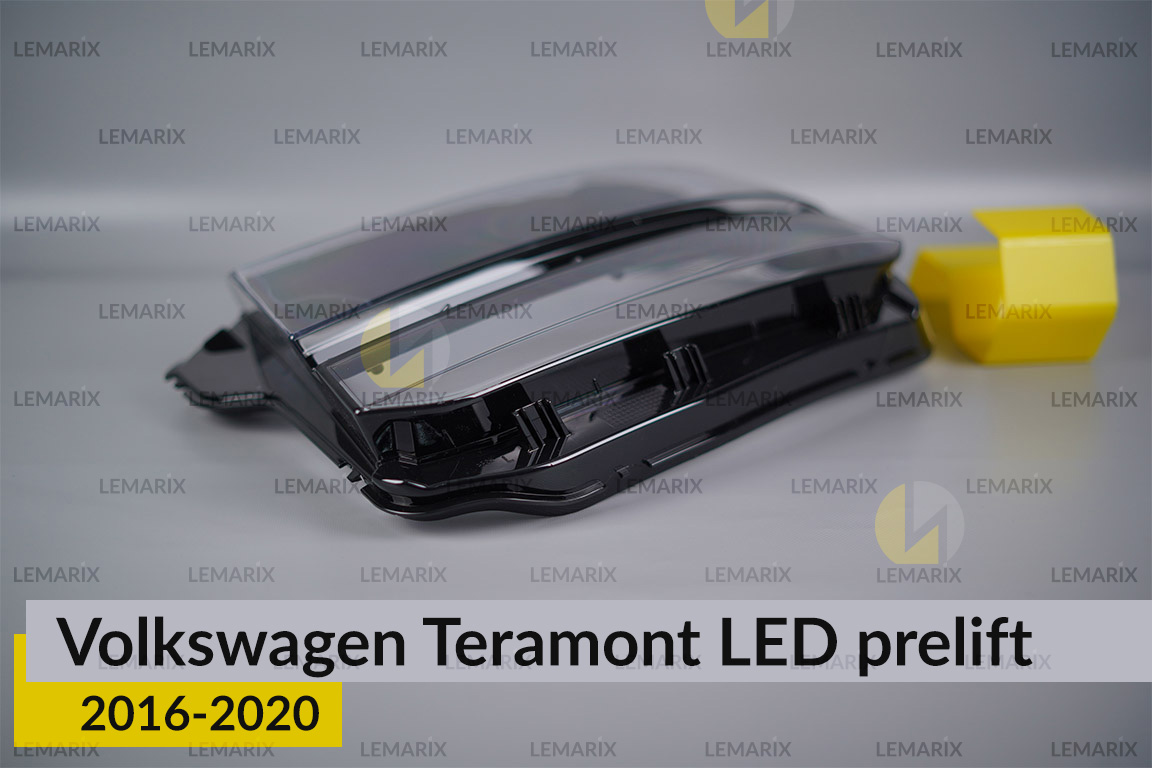 Скло фари VW Volkswagen Teramont LED (2016-2020) дорест ліве