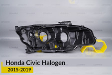 Корпус фари Honda Civic Halogen (2015-2019) правий
