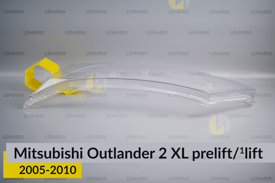 Скло фари Mitsubishi Outlander 2 XL (2005-2010) дорест/1 рест ліве