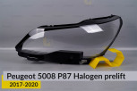 Скло фари Peugeot 5008 P87 Halogen (2017-2020) дорест ліве