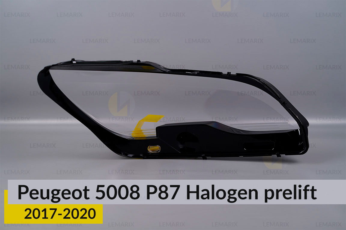 Скло фари Peugeot 5008 P87 Halogen (2017-2020) дорест ліве