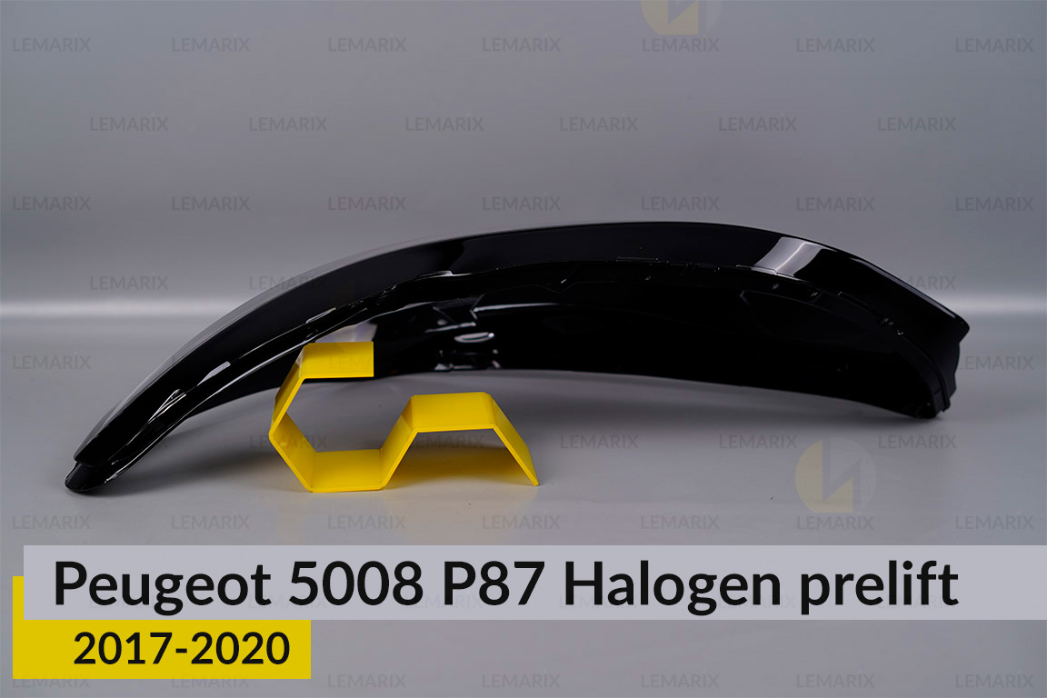 Скло фари Peugeot 5008 P87 Halogen (2017-2020) дорест ліве