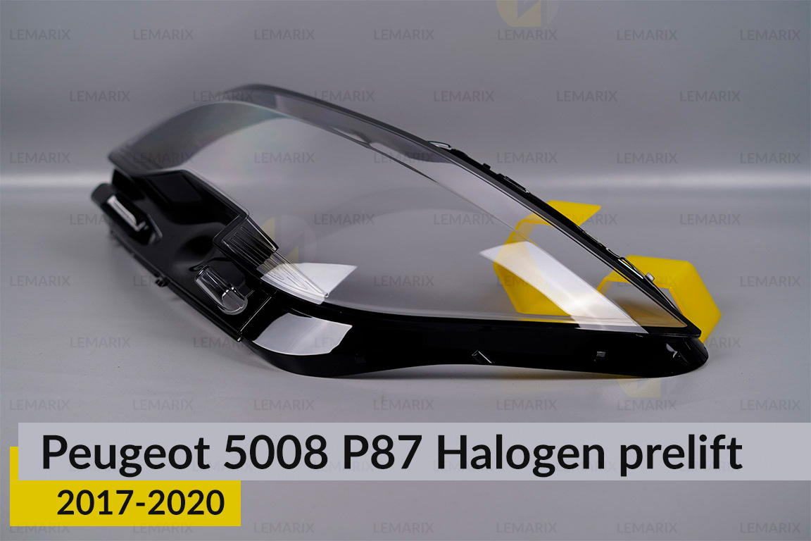 Скло фари Peugeot 5008 P87 Halogen (2017-2020) дорест ліве