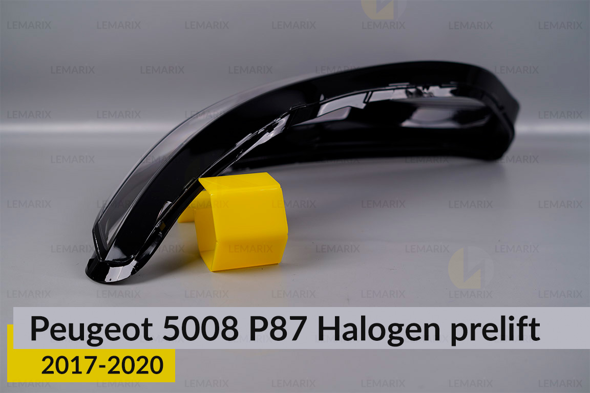 Скло фари Peugeot 5008 P87 Halogen (2017-2020) дорест ліве