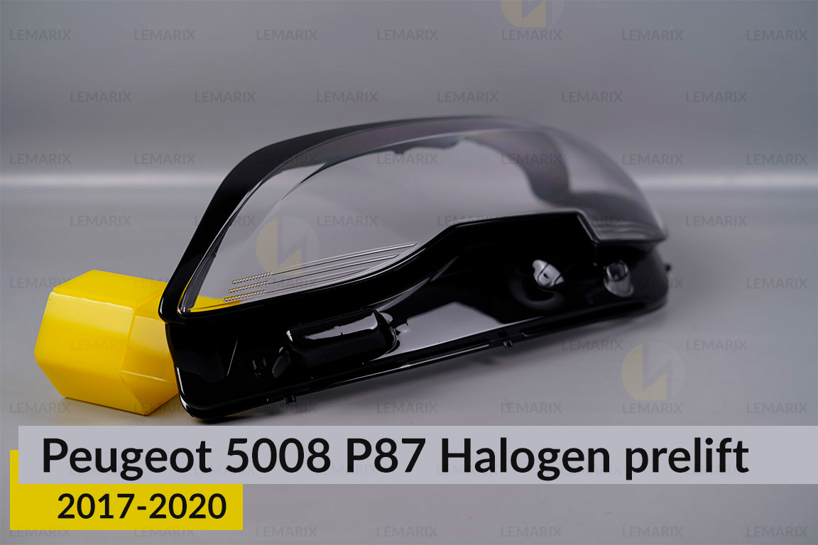 Скло фари Peugeot 5008 P87 Halogen (2017-2020) дорест ліве