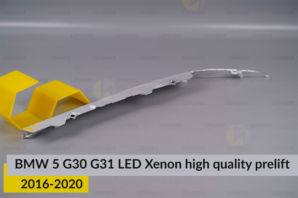 Хромована декоративна маска верхня BMW 5 G30 G31 LED Xenon HQ (2016-2020) дорест права