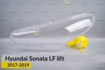 Скло фари Hyundai Sonata LF (2017-2019) рест ліве