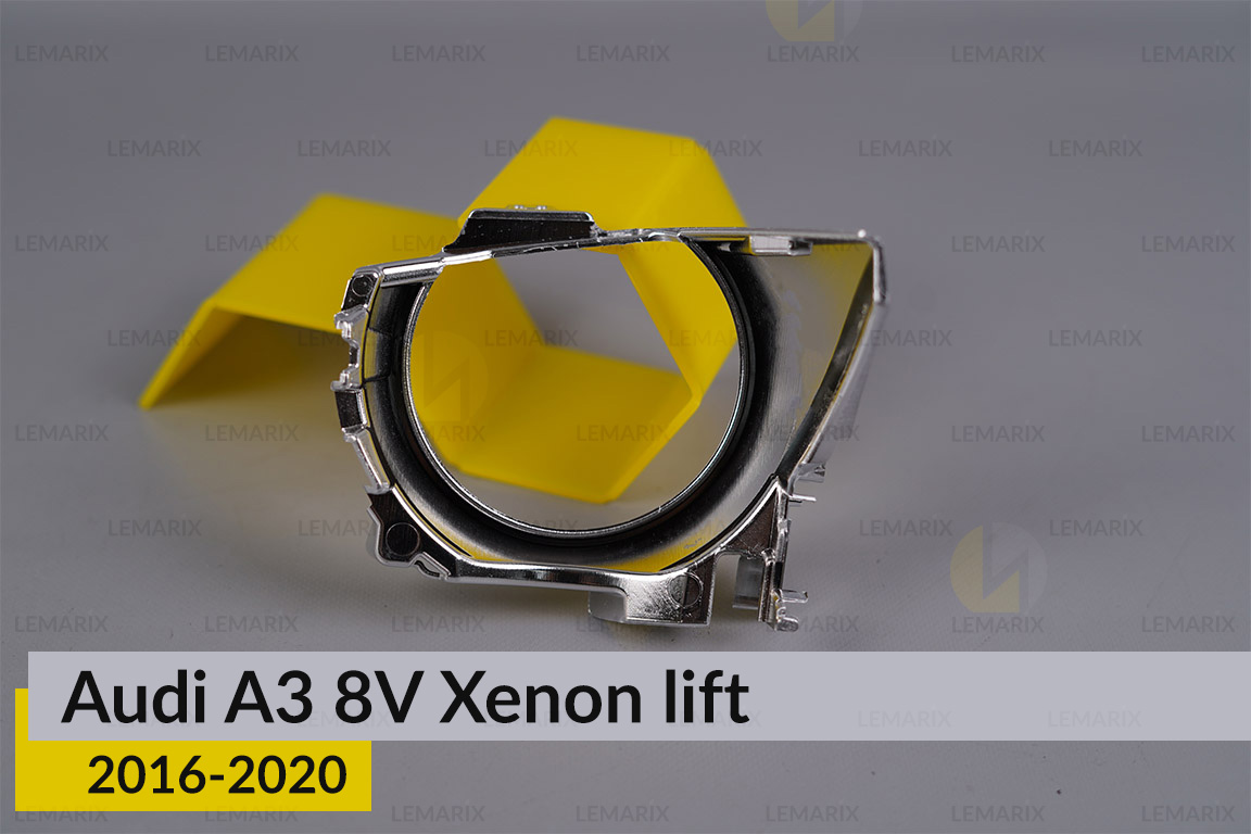 Хромована маска лінзи Audi A3 8V Xenon (2016-2020) рест права