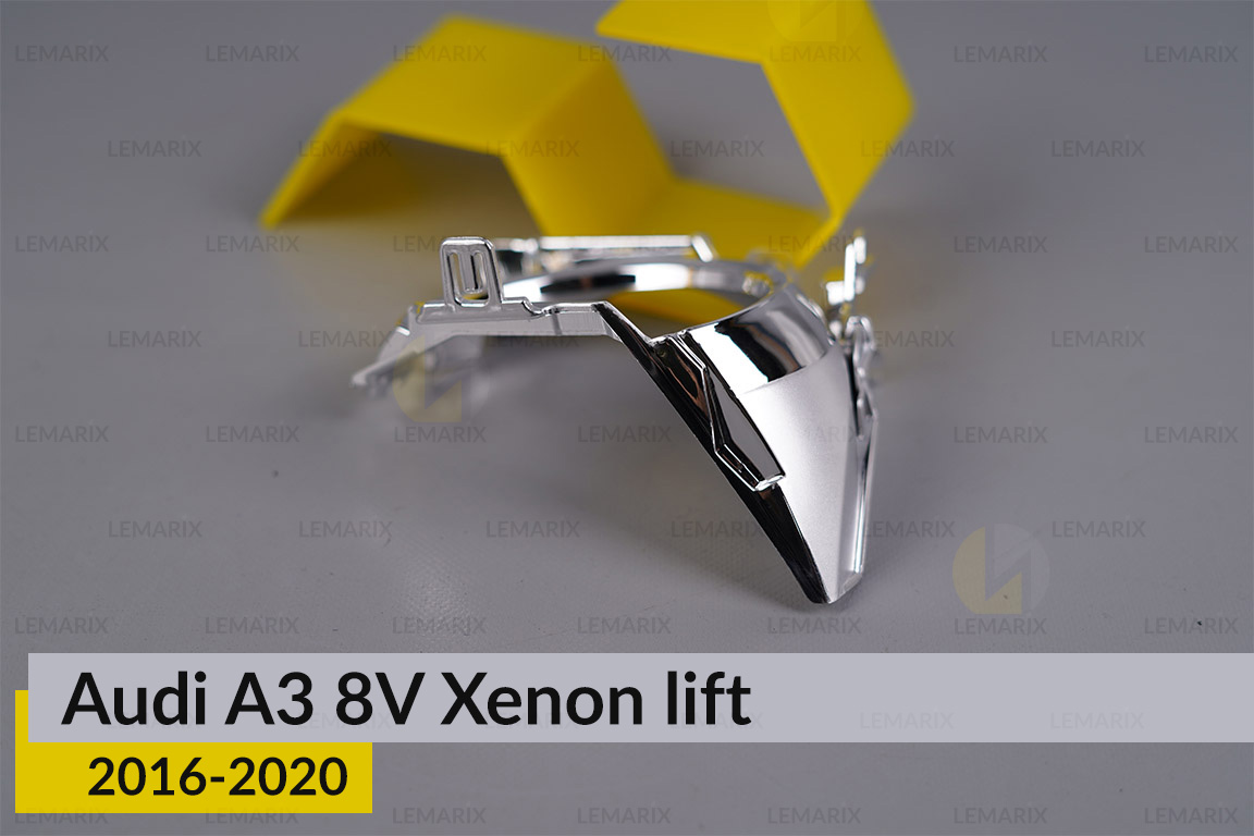 Хромована маска лінзи Audi A3 8V Xenon (2016-2020) рест права