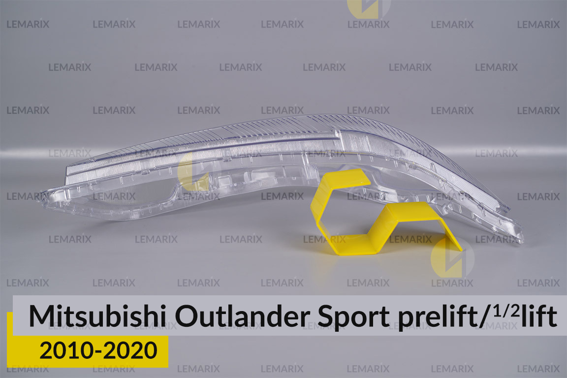 Скло фари Mitsubishi Outlander Sport (2010-2020) дорест/1/2 рест праве