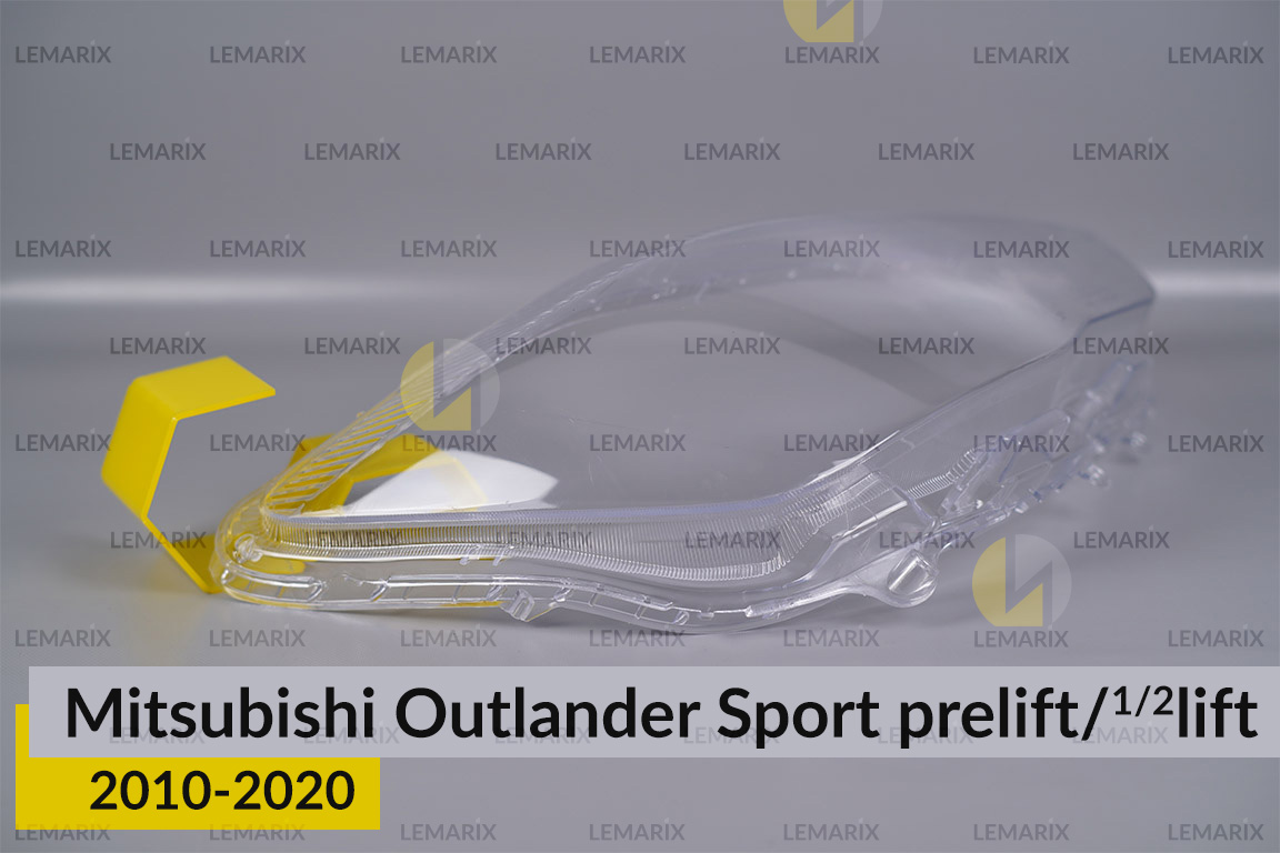 Скло фари Mitsubishi Outlander Sport (2010-2020) дорест/1/2 рест праве