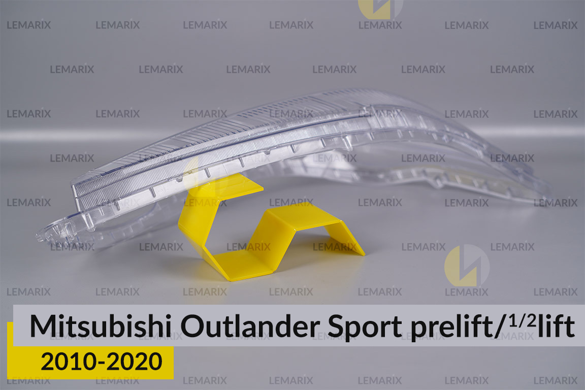 Скло фари Mitsubishi Outlander Sport (2010-2020) дорест/1/2 рест праве