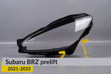 Стекло фары Subaru BRZ (2021-2026) дорест левое