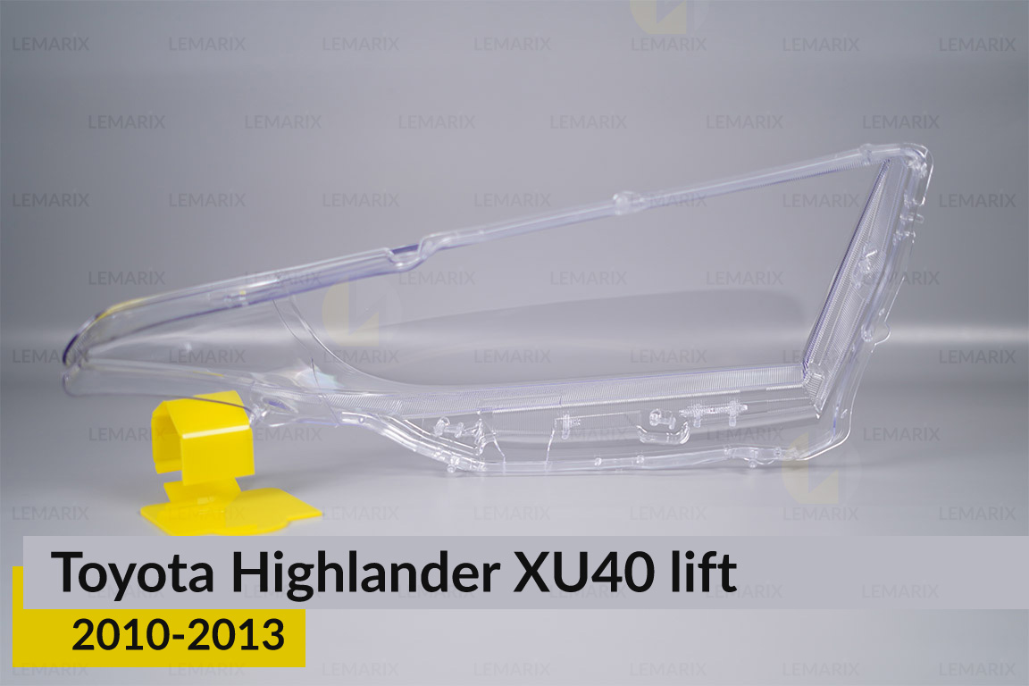 Скло фари Toyota Highlander XU40 (2010-2013) рест ліве