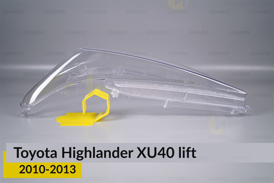Скло фари Toyota Highlander XU40 (2010-2013) рест ліве