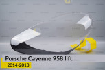 Скло фари Porsche Cayenne 958 (2014-2018) рест ліве