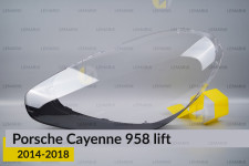 Стекло фары Porsche Cayenne 958 (2014-2018) рест левое