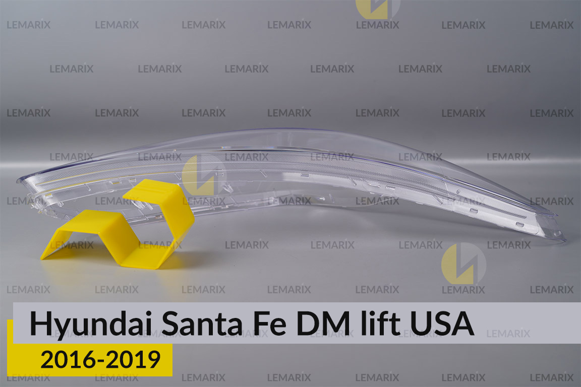 Скло фари Hyundai Santa Fe DM USA (2016-2019) рест праве