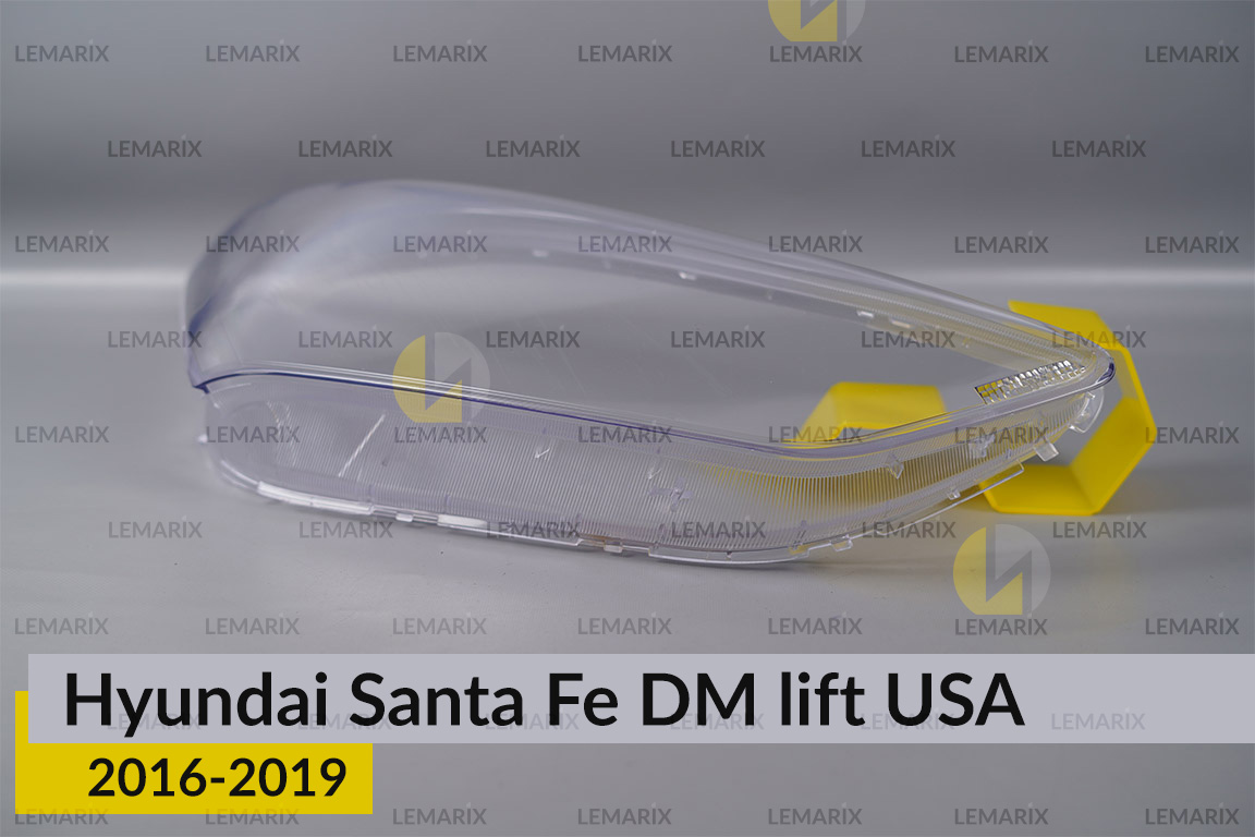 Скло фари Hyundai Santa Fe DM USA (2016-2019) рест праве