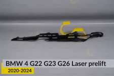 Декоративна маска верхня BMW 4 G22 G23 G26 Laser (2020-2024) дорест ліва