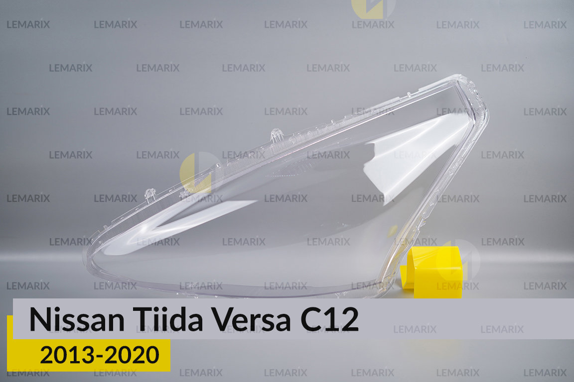Скло фари Nissan Tiida Versa C12 (2013-2020) ліве