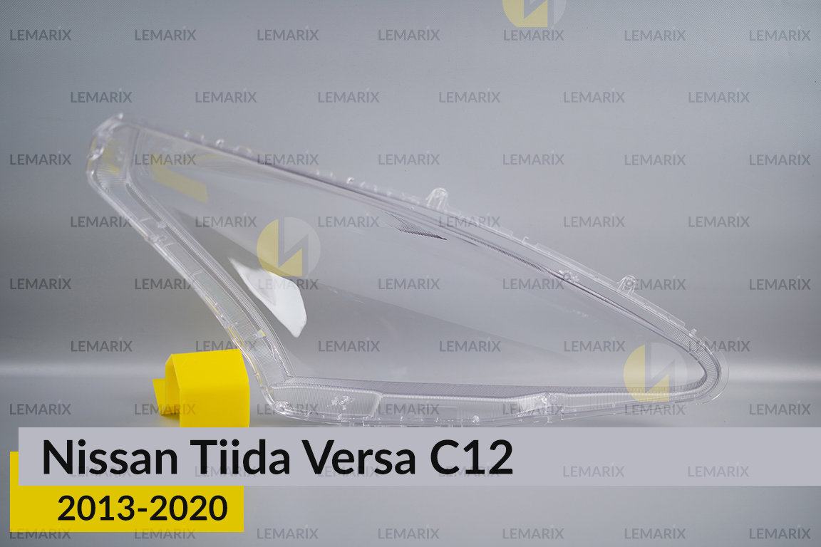 Скло фари Nissan Tiida Versa C12 (2013-2020) ліве