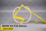 Кільце світловод фари BMW X4 F26 Xenon (2014-2018) мале внутрішнє angel eyes ліве