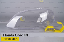 Стекло фары Honda Civic (1998-2001) рест левое