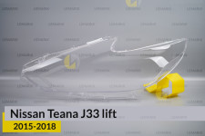 Скло фари Nissan Teana J33 (2015-2018) рест ліве