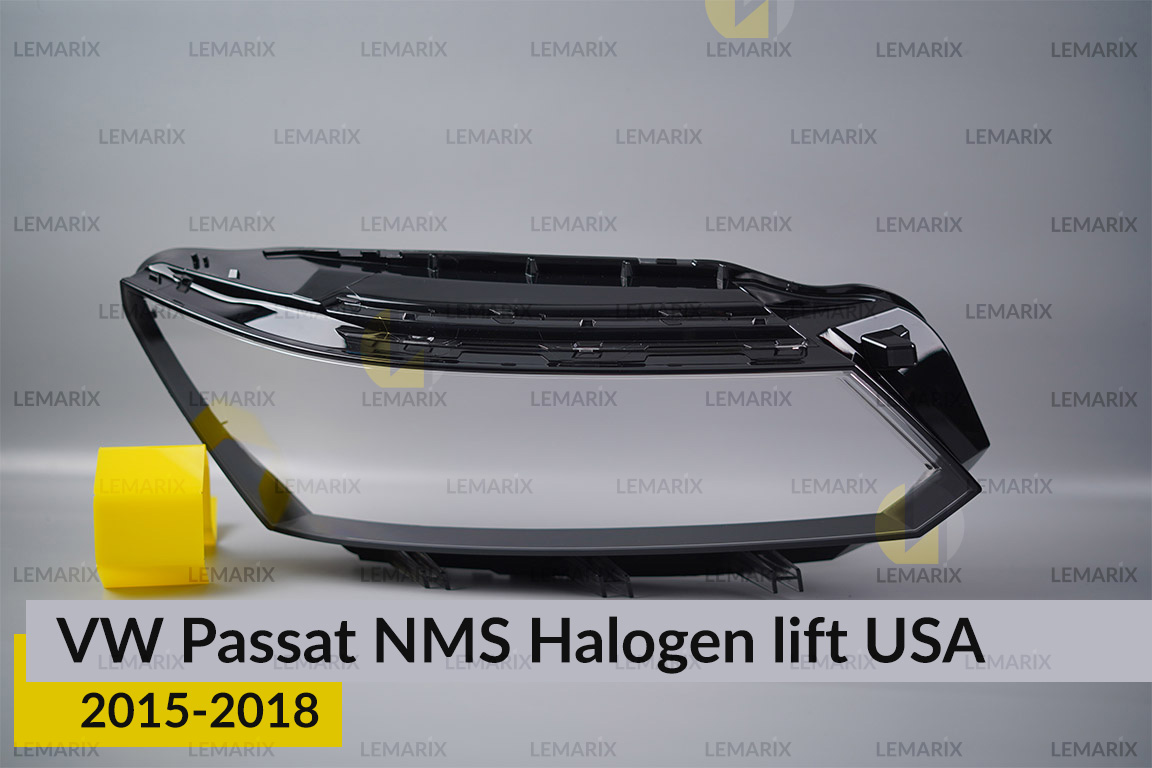 Скло фари VW Volkswagen Passat NMS Halogen USA (2015-2018) рест праве