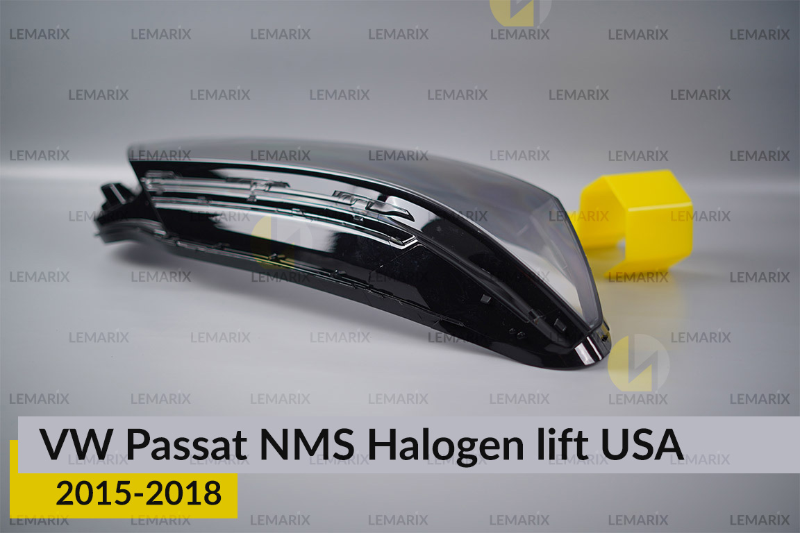 Скло фари VW Volkswagen Passat NMS Halogen USA (2015-2018) рест праве