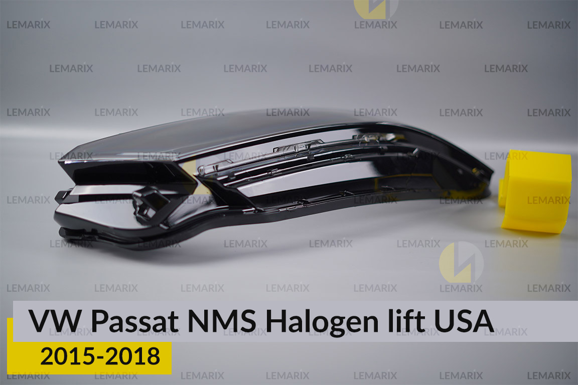 Скло фари VW Volkswagen Passat NMS Halogen USA (2015-2018) рест праве