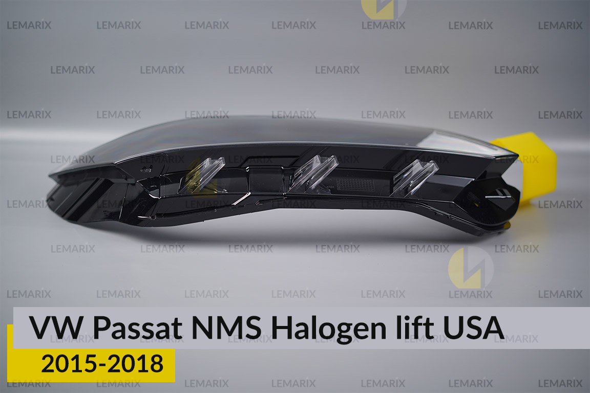 Скло фари VW Volkswagen Passat NMS Halogen USA (2015-2018) рест праве