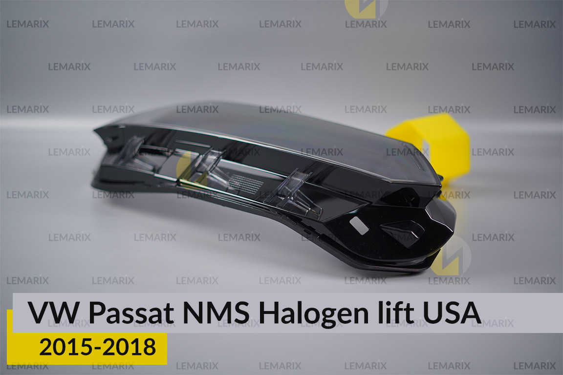Скло фари VW Volkswagen Passat NMS Halogen USA (2015-2018) рест праве
