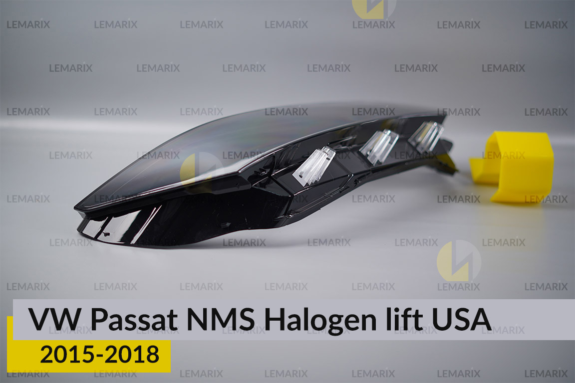 Скло фари VW Volkswagen Passat NMS Halogen USA (2015-2018) рест праве