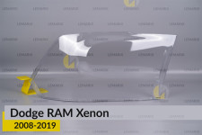 Скло фари Dodge RAM Xenon (2008-2019) праве