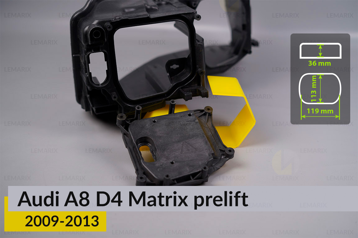 Кришка ковпак заглушка фари Audi A8 D4 Matrix (2009-2013) дорест бокова ліва