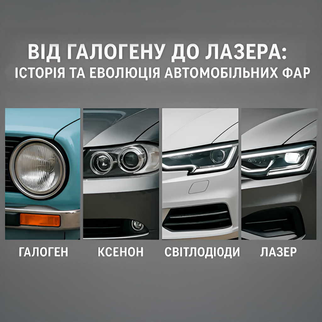 Від галогену до лазера: історія та еволюція автомобільних фар