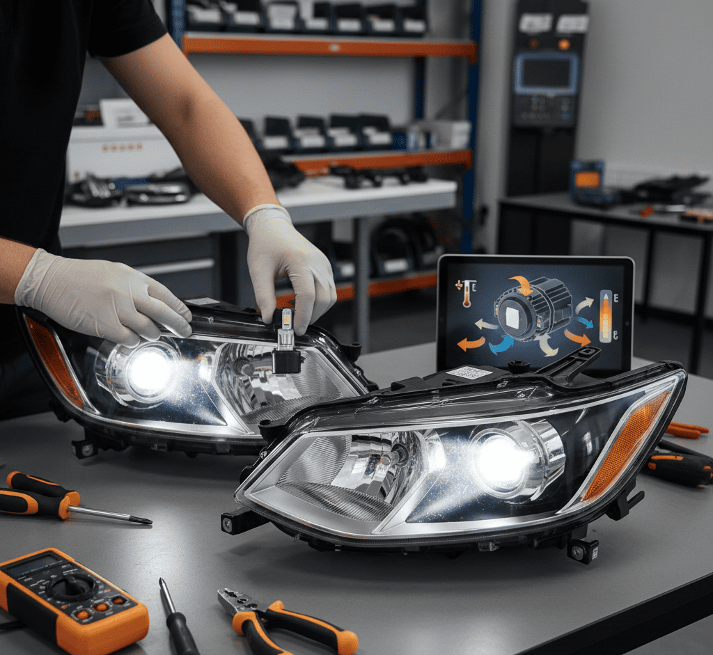 Кастом‑світло: як безпечно ставити яскраві LED‑лампи, не спаливши відбивач і не зіпсувавши скло фари