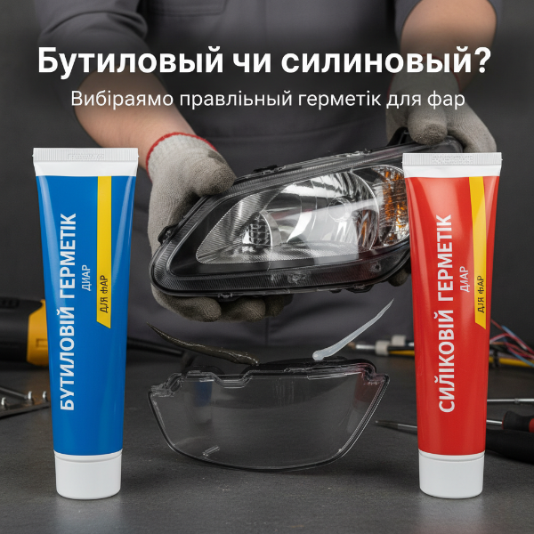 Бутиловий чи силіконовий? Вибираємо правильний герметик для фар
