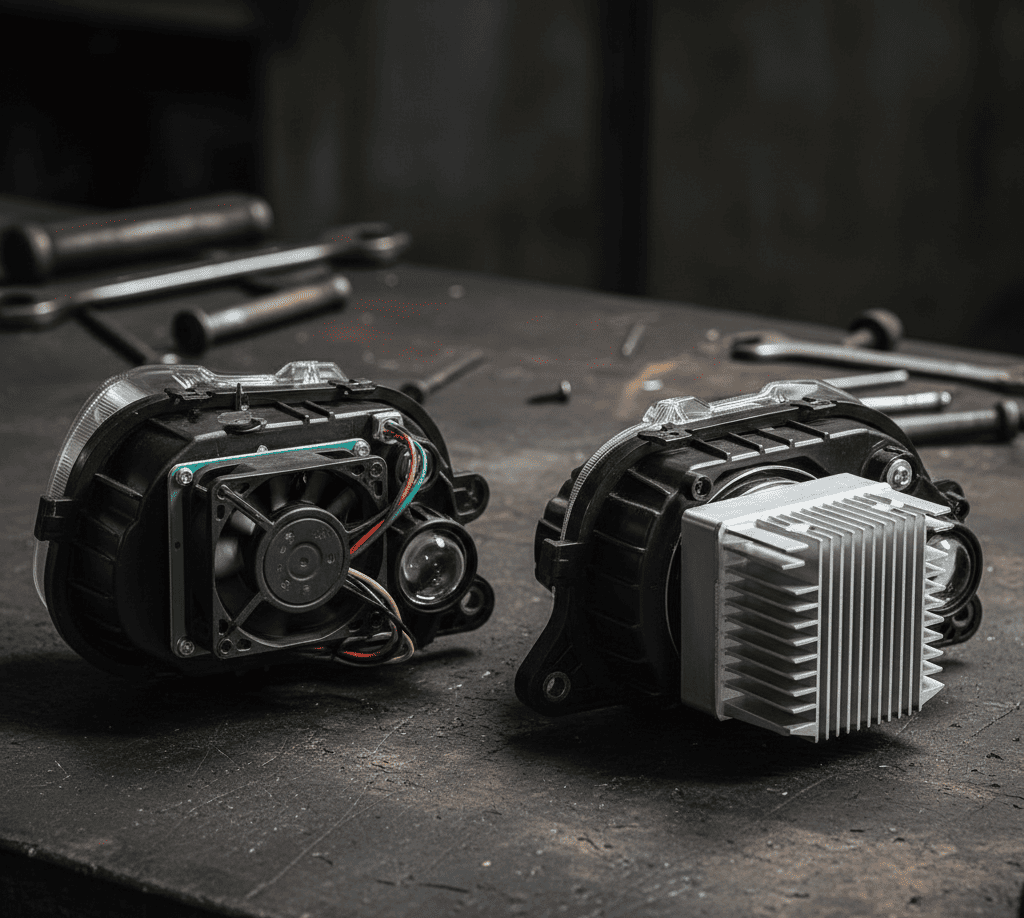 Вентилятор проти Радіатора: Експертний розбір охолодження LED-ламп та лінз. Що не згорить у 2026 році?